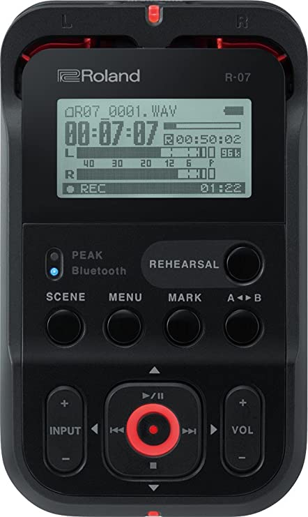 Roland R-07 BK Gravador Portátil Bluetooth SDHC