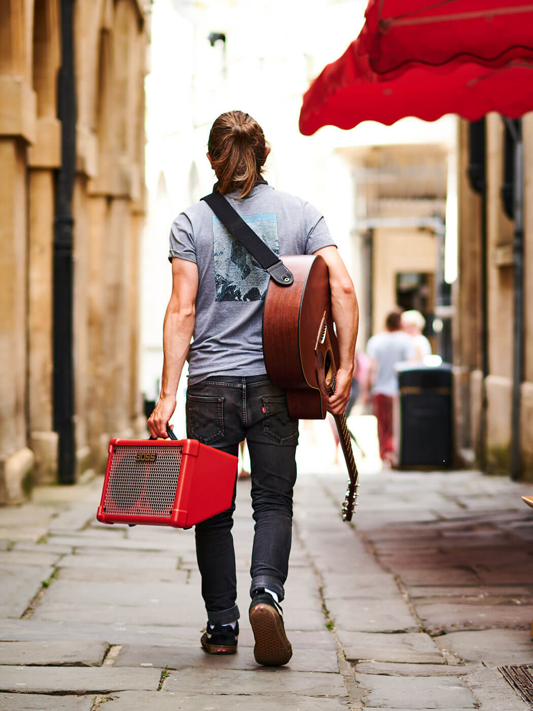BOSS CUBE STREET II RED Coluna Portátil Stereo MULTI-INSTRUMENTOS