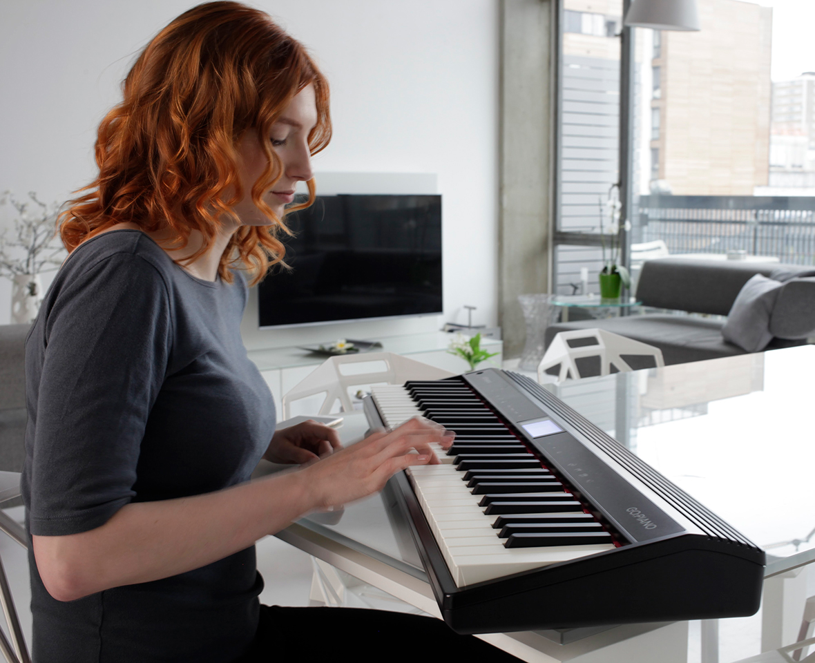 Roland GO:PIANO Piano Digital Elétrico portátil colunas económico pilhas computador Bluetooth