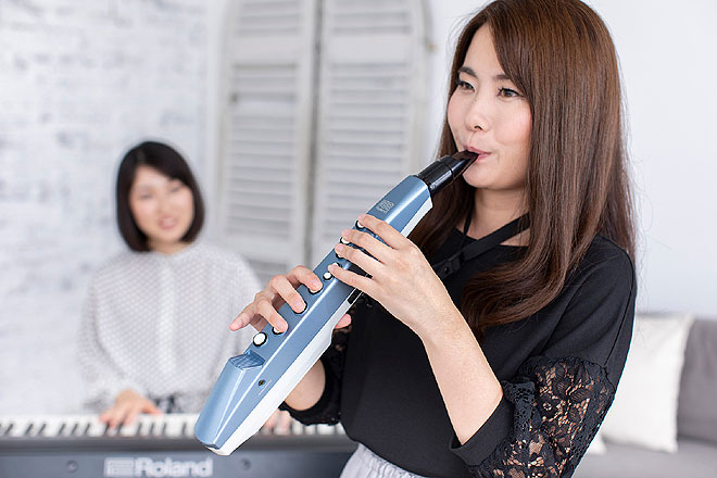 Roland Aerophone mini AE-01 Dedilhado baseado na Flauta Tradicional